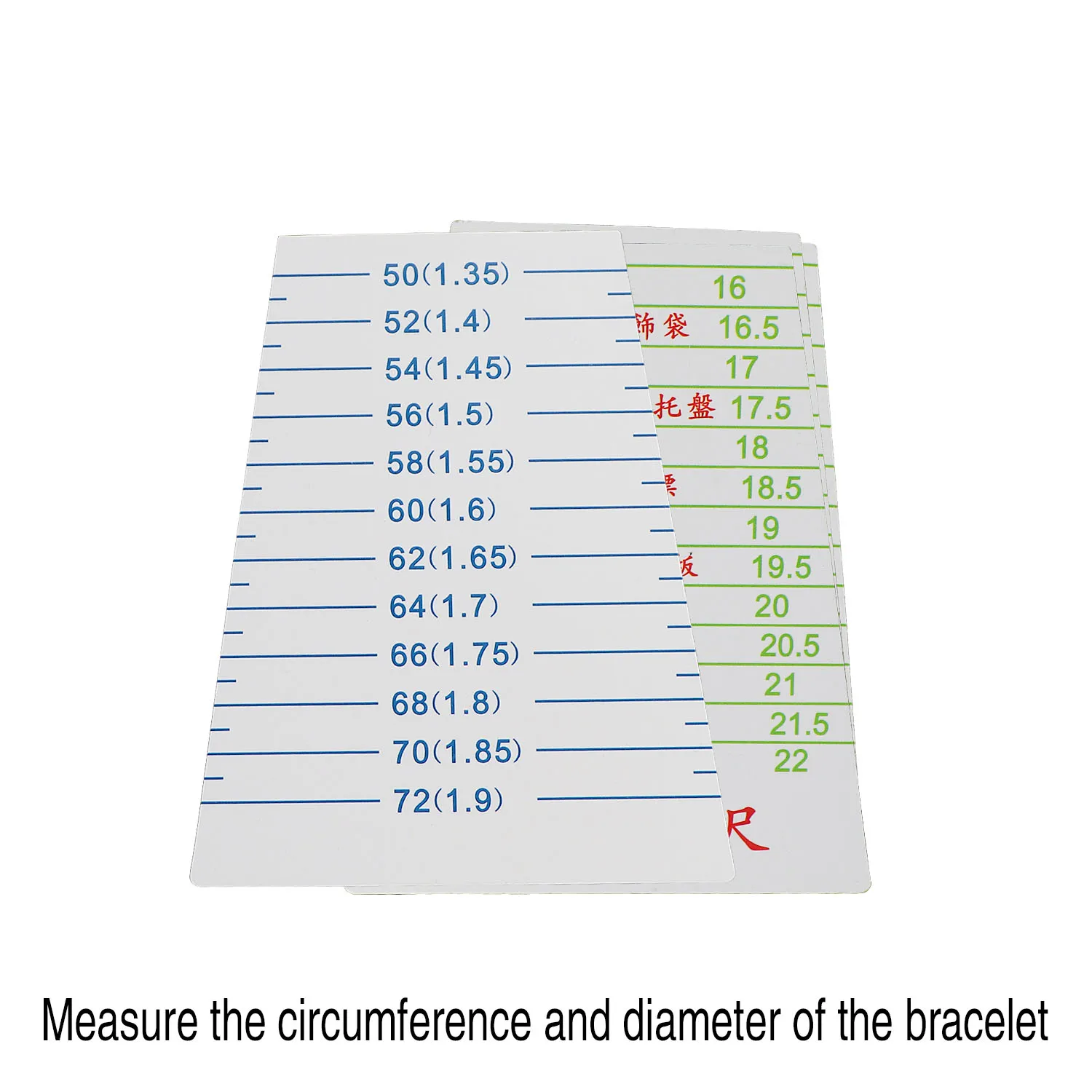 

5pcs Bracelet Measuring Sizer Card Bracelet Ring Mouth Measuring Tool CM/MM Two Sizes