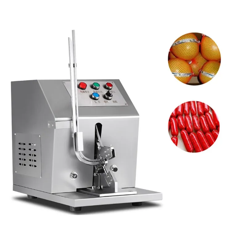 Desktop Polythene Sealer Plastic Bag Neck Aluminum Nail Tying Machine U-type Clipper machines for Supermarket