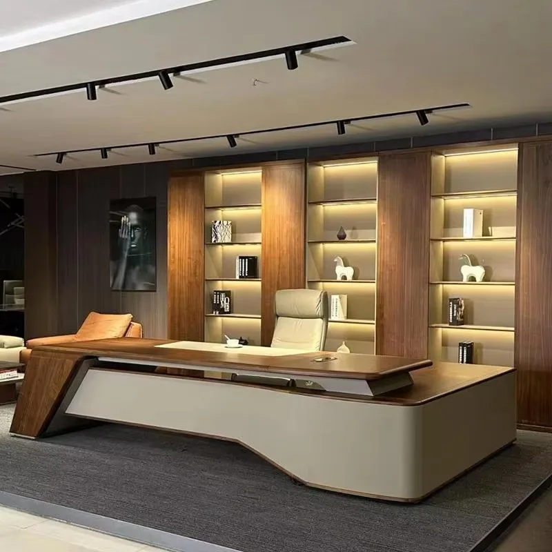 

Luxury Aesthetic Office Desk Executive Modern Wooden Modern Computer Desk Standing Reception Escritorio Oficina Furniture