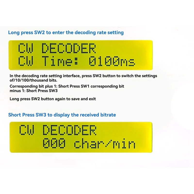 Kit decodificador de código Morse CW mejorado Hot-A39R con entrenador CW Digital LCD, decodificador de código Morse, Kit de componentes electrónicos DIY