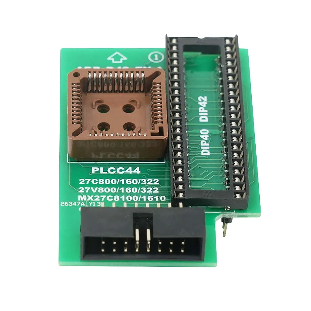 ADP_D42_EX-A Adapter with Black ZIF Socket for PLCC44 DIP42 27Cxxx 27Vxxx EEPROM Only for T48(TL866-3G) Programmer