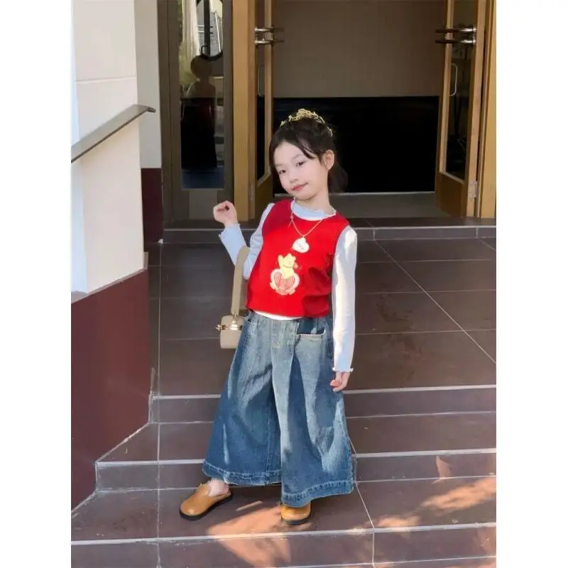 Children's Clothing New Style Girls Vest Set 2 Pcs 3 Pcs Cotton Blend For Baby Girls Autumn New Season Fashionable Trendy