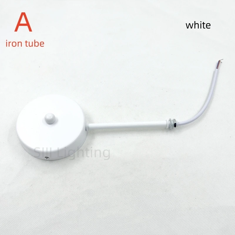 Iron Lamp Base Light Fixture Shifter Ceiling Plate with Flexible Pipe Ceiling Rose Iron Tube Lamp Positioner Interchangeable DIY