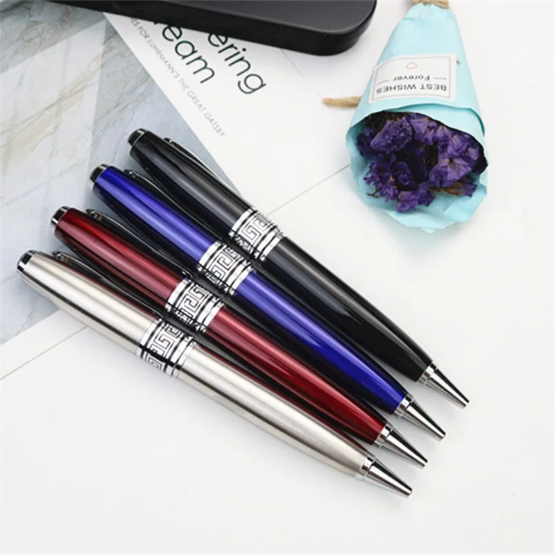 Metal ballpoint pen 0.7mm Roller pen Black ink G2 refiil Thick pen handle with heavy hand feel