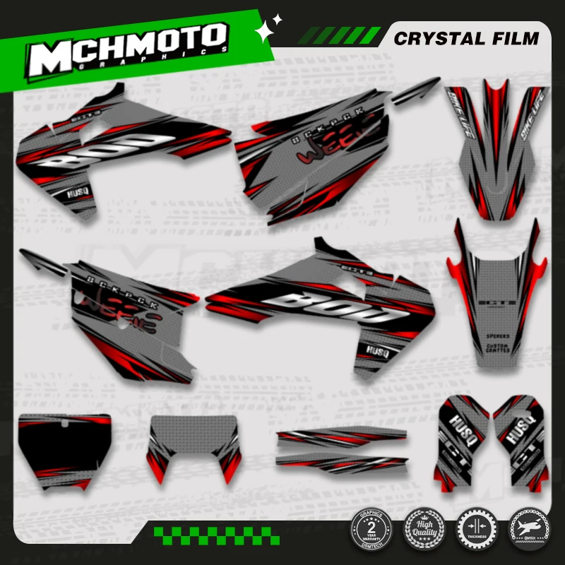 

MCHMFG Custom Team Graphics Decal Stickers Kit For Husqvarna TC FC TX FX FS 2019 - 2021 TE FE 2020 2021 2022