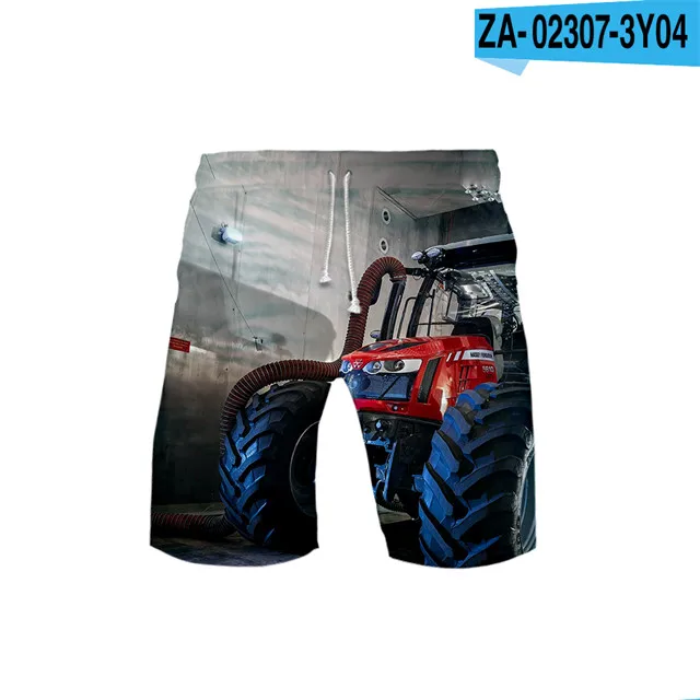 Pantaloncini da bagno per bambini 3d Tractor Trucks Board Short Kids Beach Shorts Boys Masculina costume da bagno pantaloni sportivi slip Boys