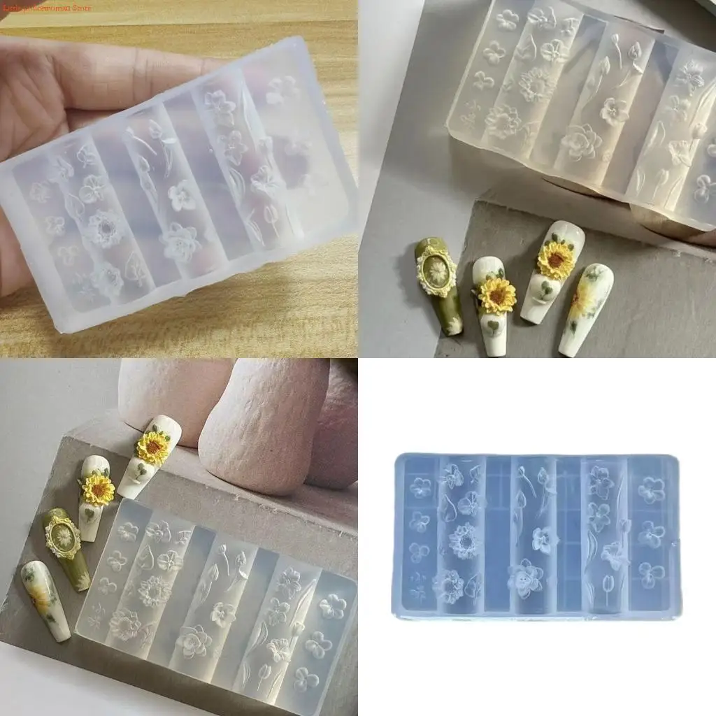 F92D Sturdy Silicone Mould for Embossed Patterns In Art Crafting Supplies