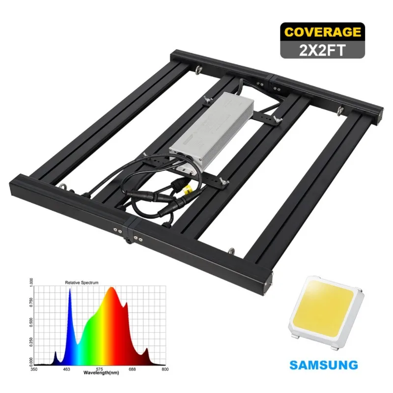 Removable 300W-600W IP65 Waterproof Full Spectrum LED Plant Grow Light for Flexible Indoor Vertical Farming and Flower Growth