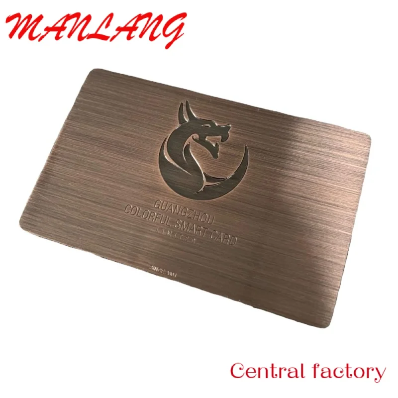 Custom  Hot Sell Custoized Printing Busins Card Privile Pre Rfid N Gold etal Card