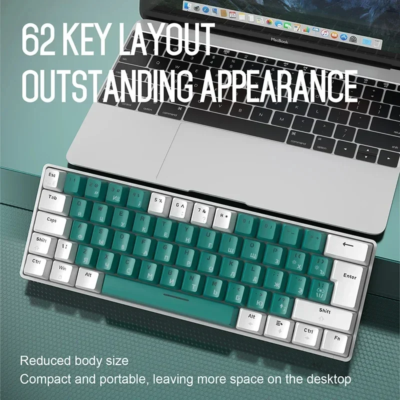 Ziyoulang T60 Wired Mechanical Keyboard Russian Full Key Non Impact Esports Game Office Typing Ergonomics Computer Peripherals