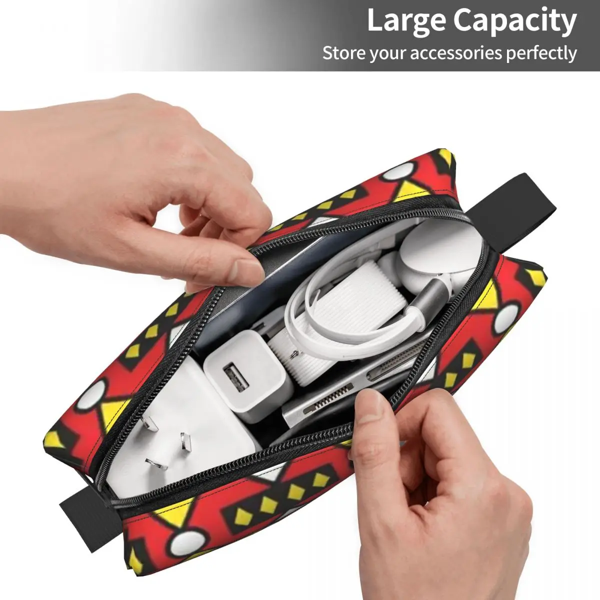 Kizomba Samakaka Ankara Makeup Bag Cosmetic Organizer Storage Dopp Kit Toiletry Cosmetic Bag for Women Beauty Travel Pencil Case