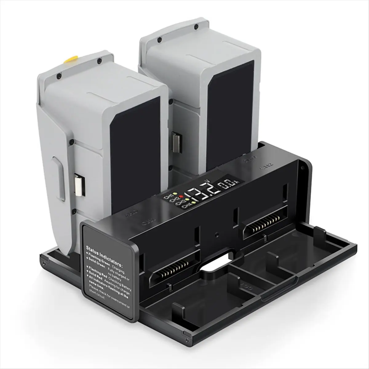 (A15I) 4 In1 Portable Battery Charger for DJI Mavic Air 2 Converter Battery Charging Hub Smart Charger Digit LED Screen