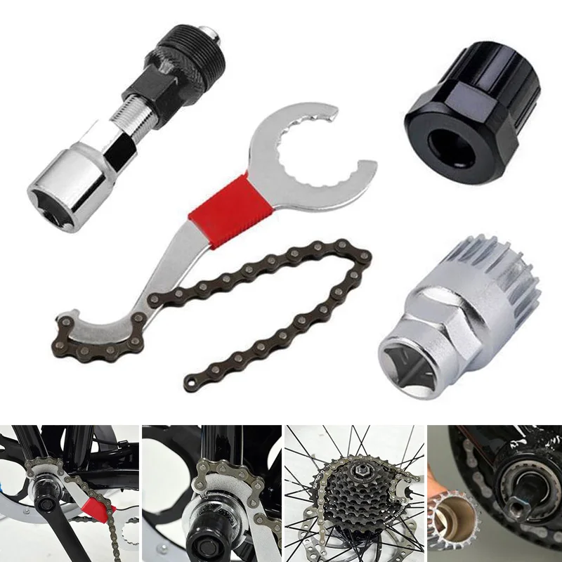 

Bicycle Repair Tool Kits Bike Chain Removal Bracket Freewheel Remover Crank Puller Tools Accessories Bicycle Repair Tool Kits