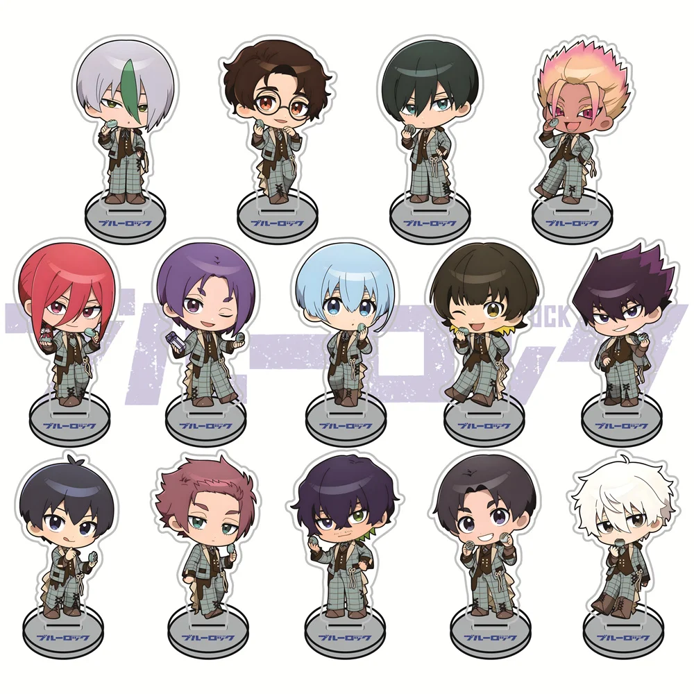 Blue Lock Military Style Version 10cm Acrylic Stand Figures Keychain Anime Collectible Merchandise Desktop Decoration Fan Gift