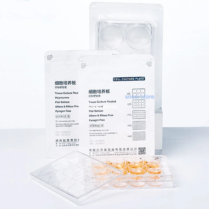 Enzyme-labeled plate biological Petri dish Disposable Cell Culture Plate Bacterial Culture Plate Sterilization Packing 6~96holes