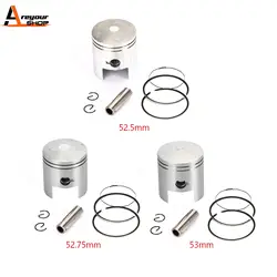 Areyourshop Piston Ring Pin Clip Kit Fit For Suzuki Ah100 Ag100 Address 1991-2000 12110-41D00-0F0 Motor Parts