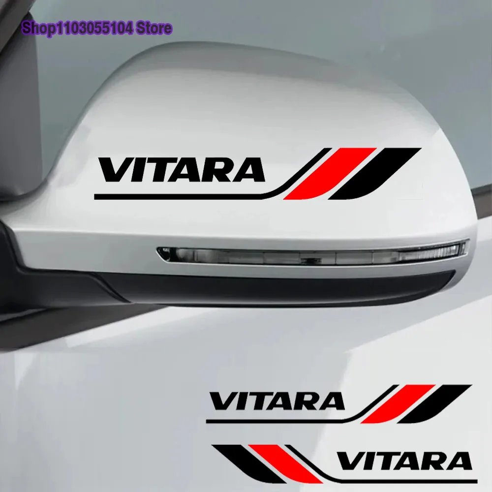 2x Car Rearview Mirror Sticker For Suzuki Vitara Accessories