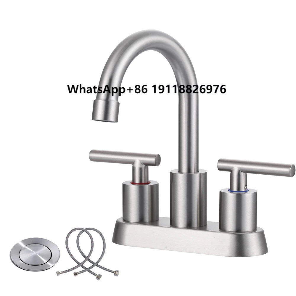 

Hot Sales Vanity Faucet with Two Handle Centerset Lavatory Faucet Tap Bathroom Wash Basin Faucet