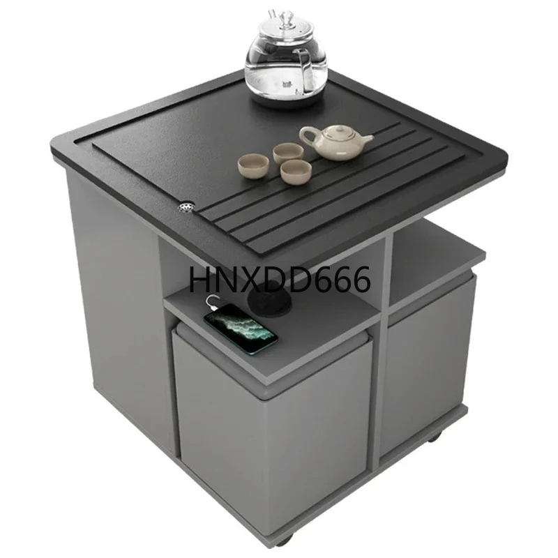 

Balcony Multifunctional Kung Fu Tea Table Integrated Small Apartment Home Mobile Small Tea Table