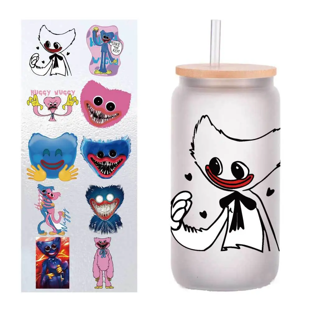 

10 pieces/pack Bobby's game time UV transfer sticker Crystal label DIY Cup sticker customized four inches.