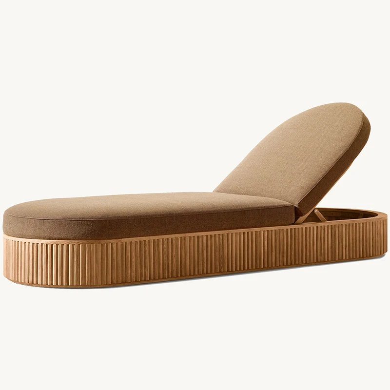 Outdoor Pool Sun Lounger Chairs for Hotel Furniture Set Leisure Furniture Folding Bed Chaise Lounge Modern Wooden Sofa Set view 3