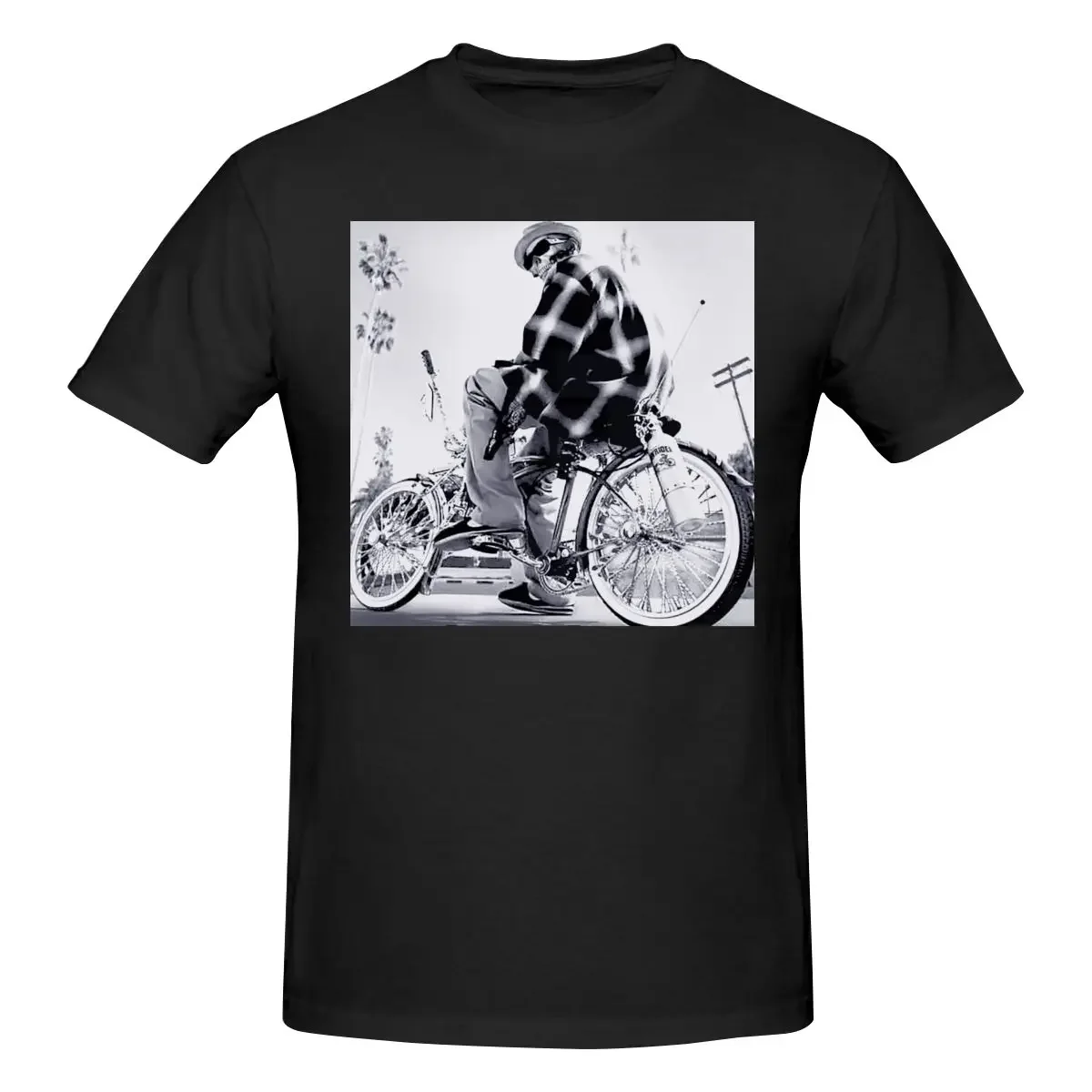 Lowrider Bicycle T shirt El Barrio Chicano Bike Urban Streetwear Men's New long or short sleeves