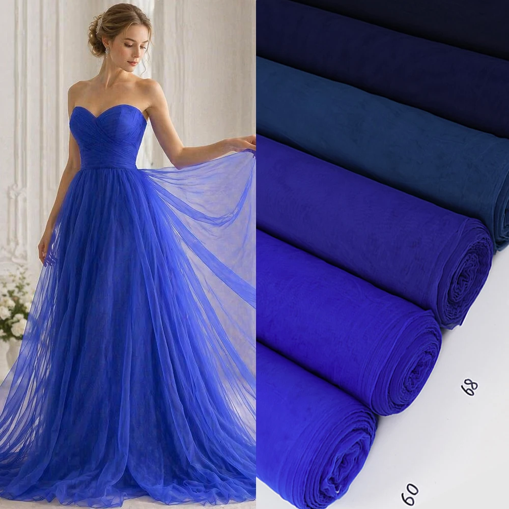 NEW Soft Blue Mirage Power Mesh, Luxury Sheer Soft for Bridal, Yoga Wear, Dresses, Activewear Event Decoration