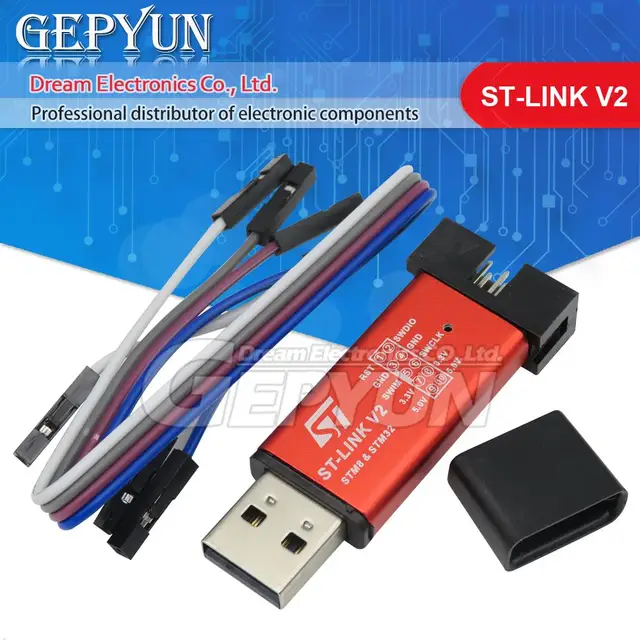 ST-Link V2 stlink mini STM8STM32 Symulator STLINK programowanie pobierania z pokrywą