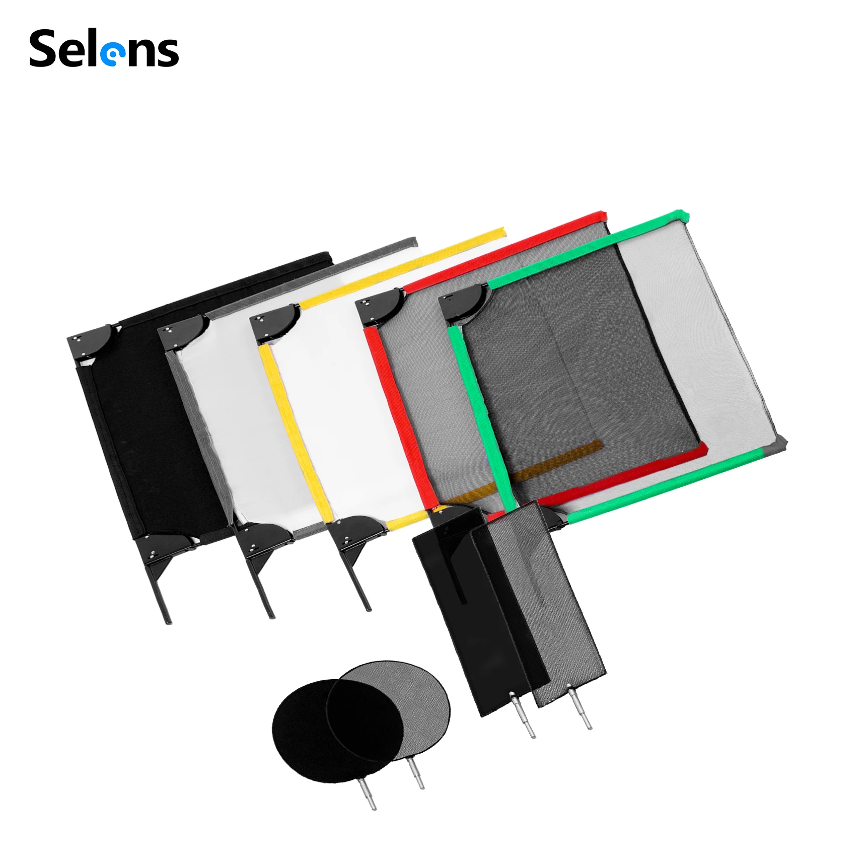 Selens طقم إطارات العلم القابل للطي 45*60/60*90 سنتيمتر مع حقيبة لوحة العلم القابلة للطي للتصوير الفوتوغرافي التحكم في الضوء/أداة تشكيل