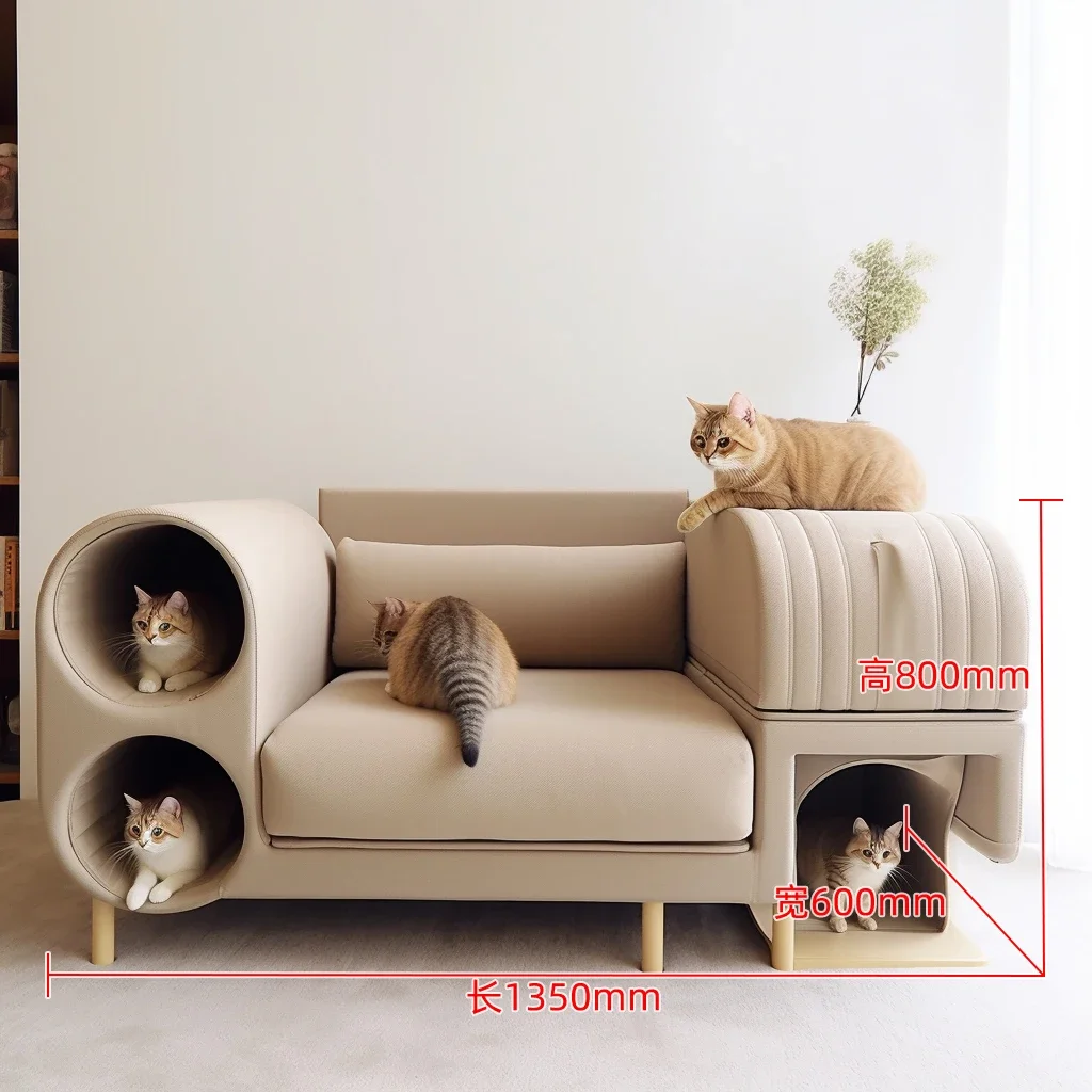 Cat Nest Sofa Integrated, Universal in All Seasons, Bite-resistant and Easy To Clean, Warm Cushion