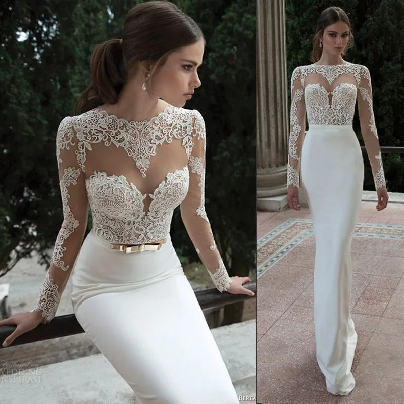 C&C 2024 New Long sleeve fishtail evening dress wedding toast dress Long sexy perspective slim-fit lace banquet evening dress