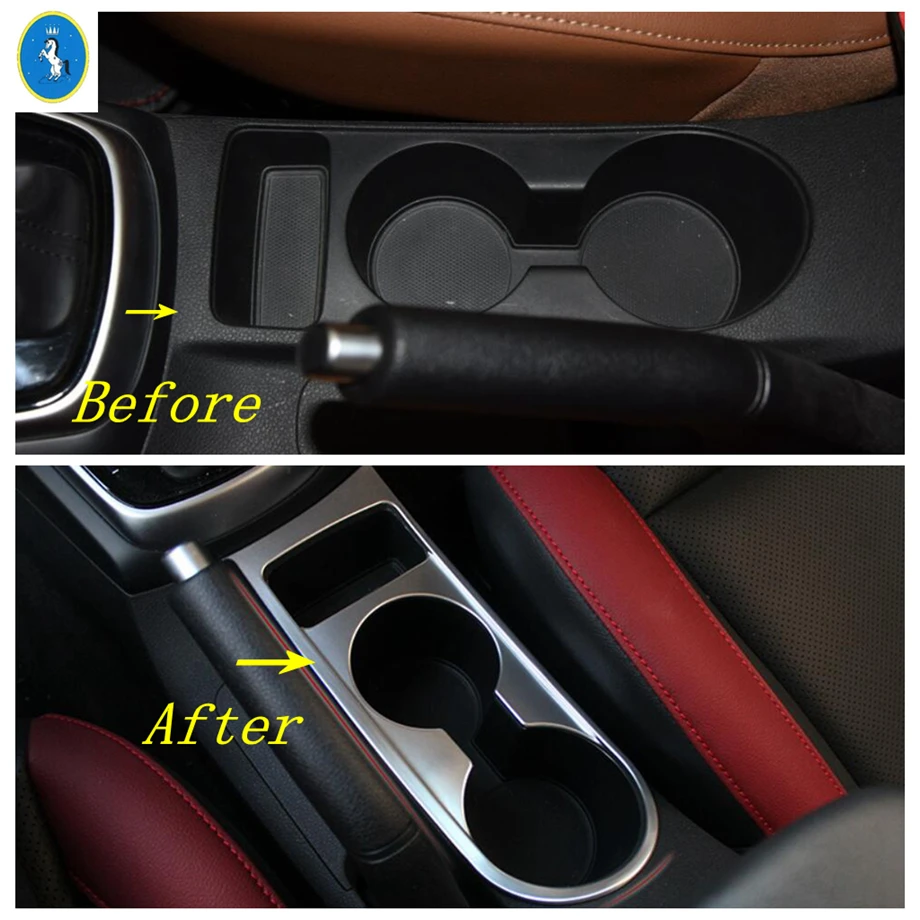 Matte Interior Accessories Air Glass Lift Button Gear Shift Water Cup Holder Panel Cover Trim For Kia Rio 4 X-line 2017 - 2020