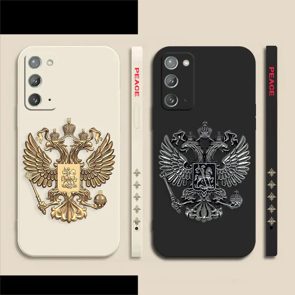 Russian Double-headed Eagle Logo Phone Case For Samsung A70 A50 A30 A20S A10 Note 20 10 M33 M32 Pro Plus Lite Ultra 4G 5G  Case