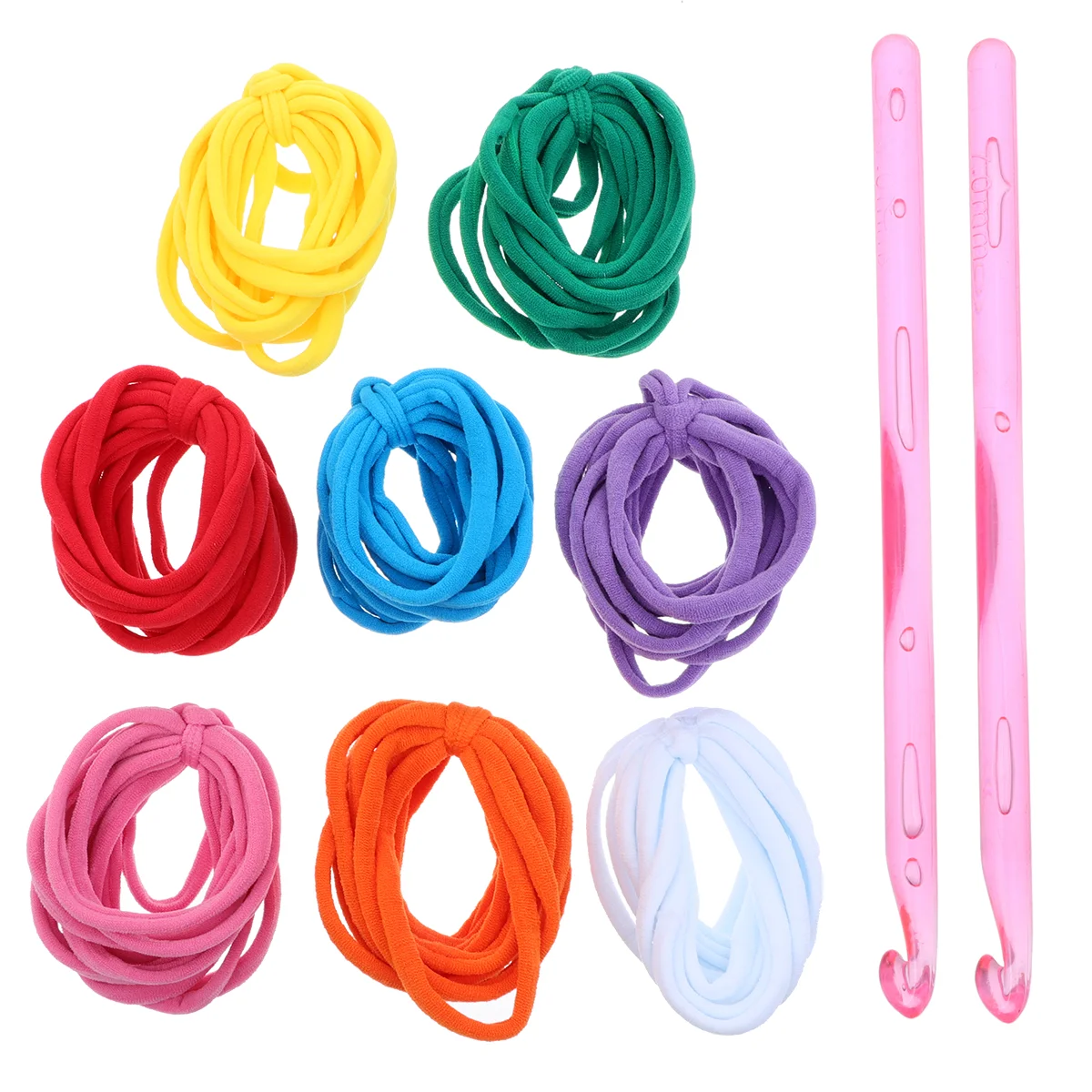 98 Pcs Refill DIY Elastic Cord Child Embroidery Kits Crochet Hook Rope Kids Knitting Loom Loop