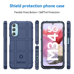 For Samsung M34 5G Galaxy A24 4G Armor Shield Case Soft Silicone Back Cover for galaxy a25 f34 5g Anti Knock Matte Phone Cases