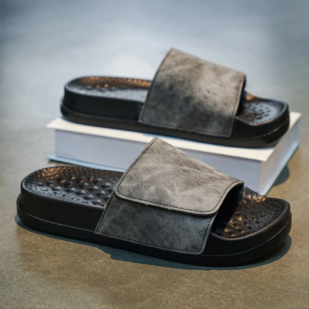 2026 Summer men's high-end appearance level casual slippers outdoor fashionable and versatile soft-soled anti-slip beach sandals