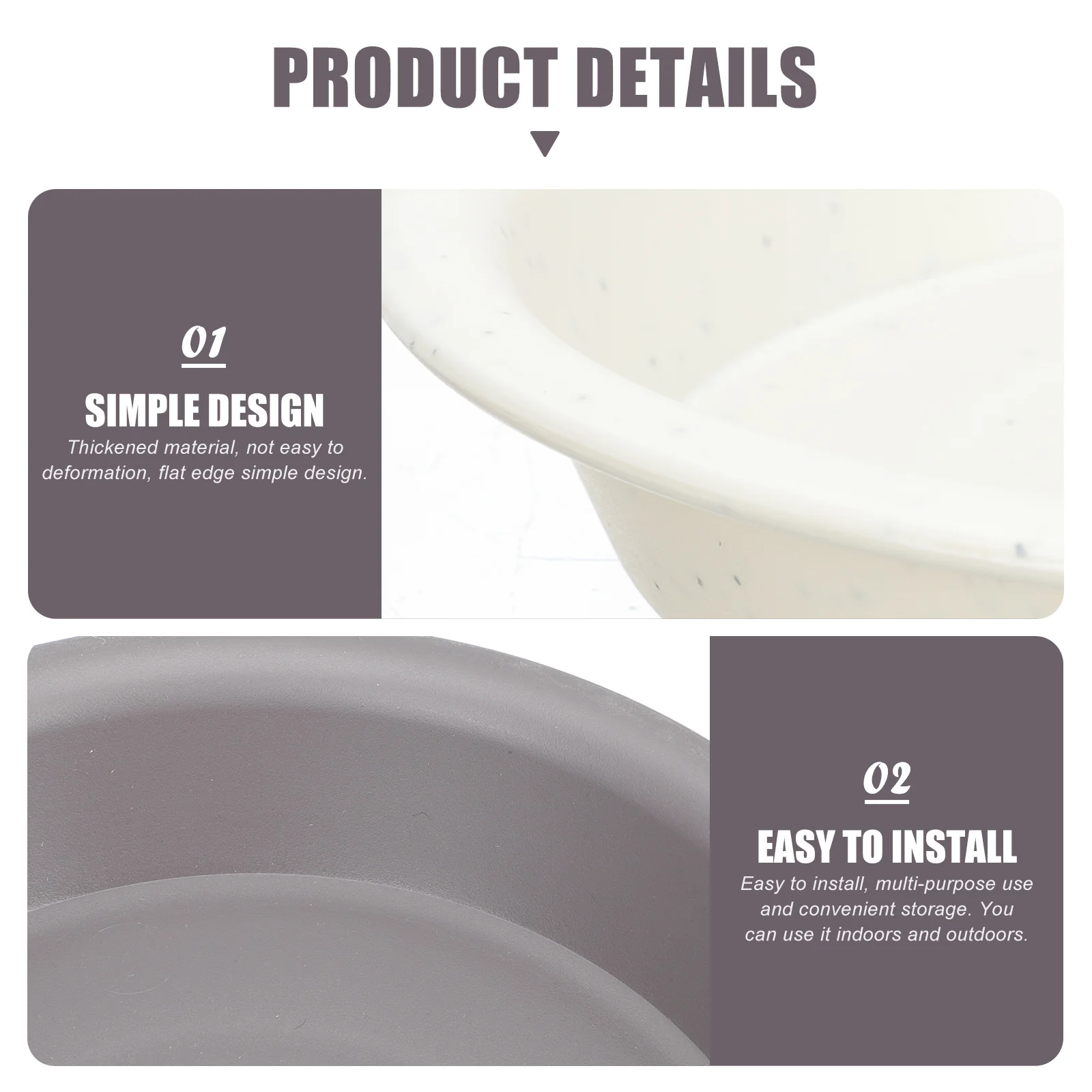 

10Pcs Flowerpot Bottom Trays Round Shape Plastic Bases Waterproof Gardening Plant Pot Water Catcher for Bonsai Succulents