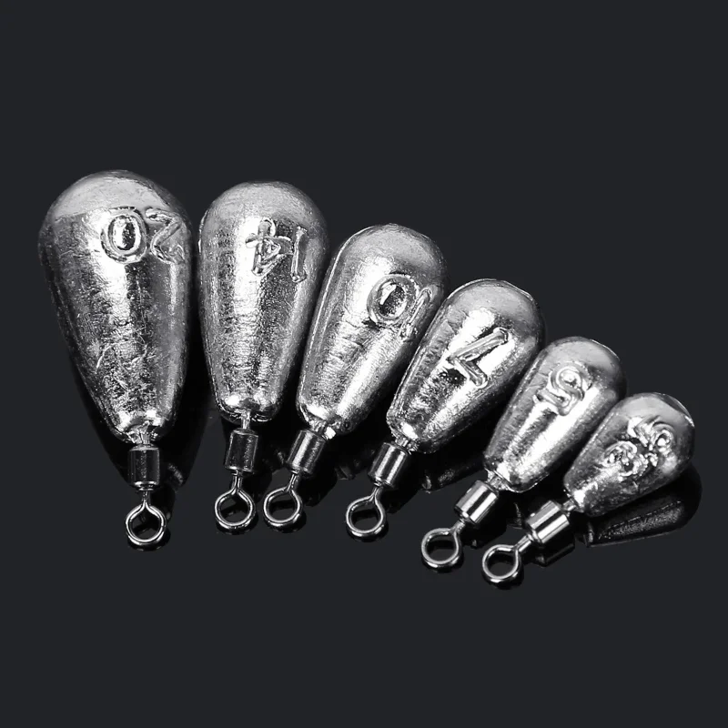 

10 pieces per lot, Fishing Weight Sinker in 3.5g, 5g, 7g, 10g, 14g, and 20g,Water Drop-Shaped Weights Fishing Tackle Accessories