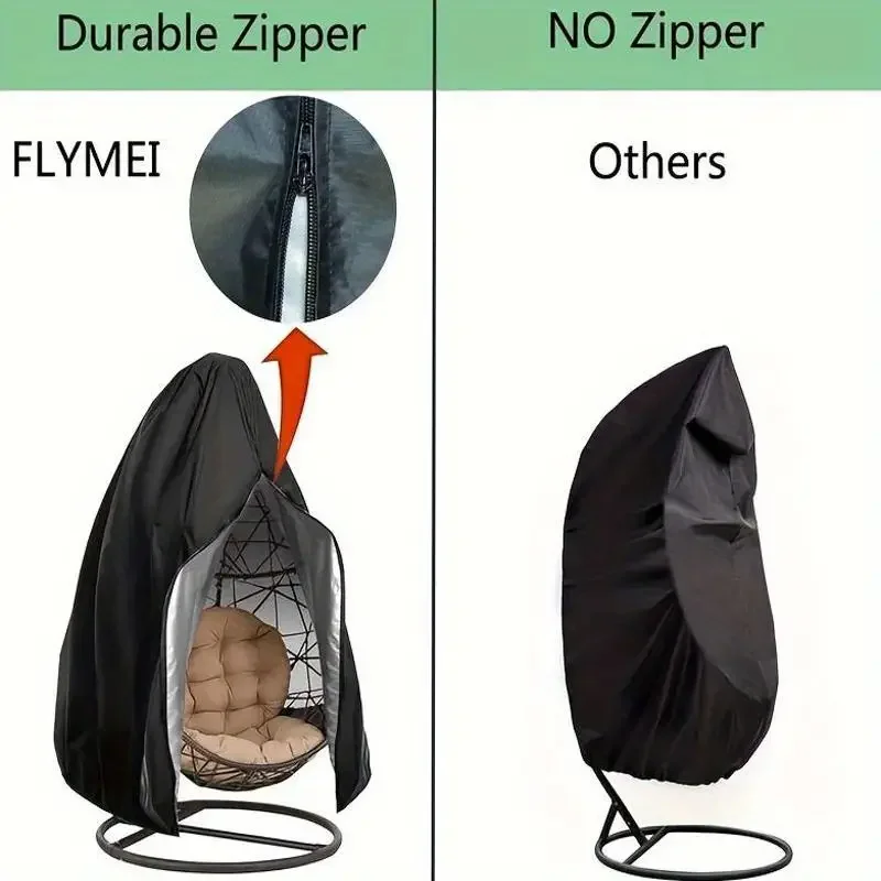 Oxford Cloth Outdoor Garden Eggshell Swing Cover Courtyard Hanging Basket Hanging Chair Cover Sunscreen Furniture Dust Cover view 2