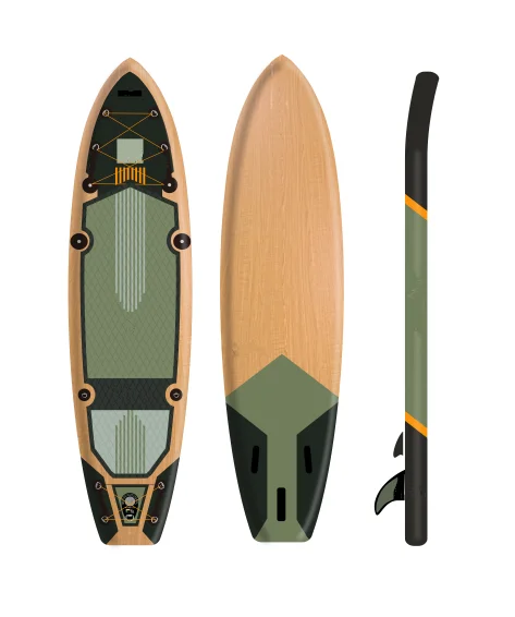 

New Design Surfboard Paddleboard Sup Boards Inflatable Stand Up Paddle Board Wood Grain Design Support Custom Production