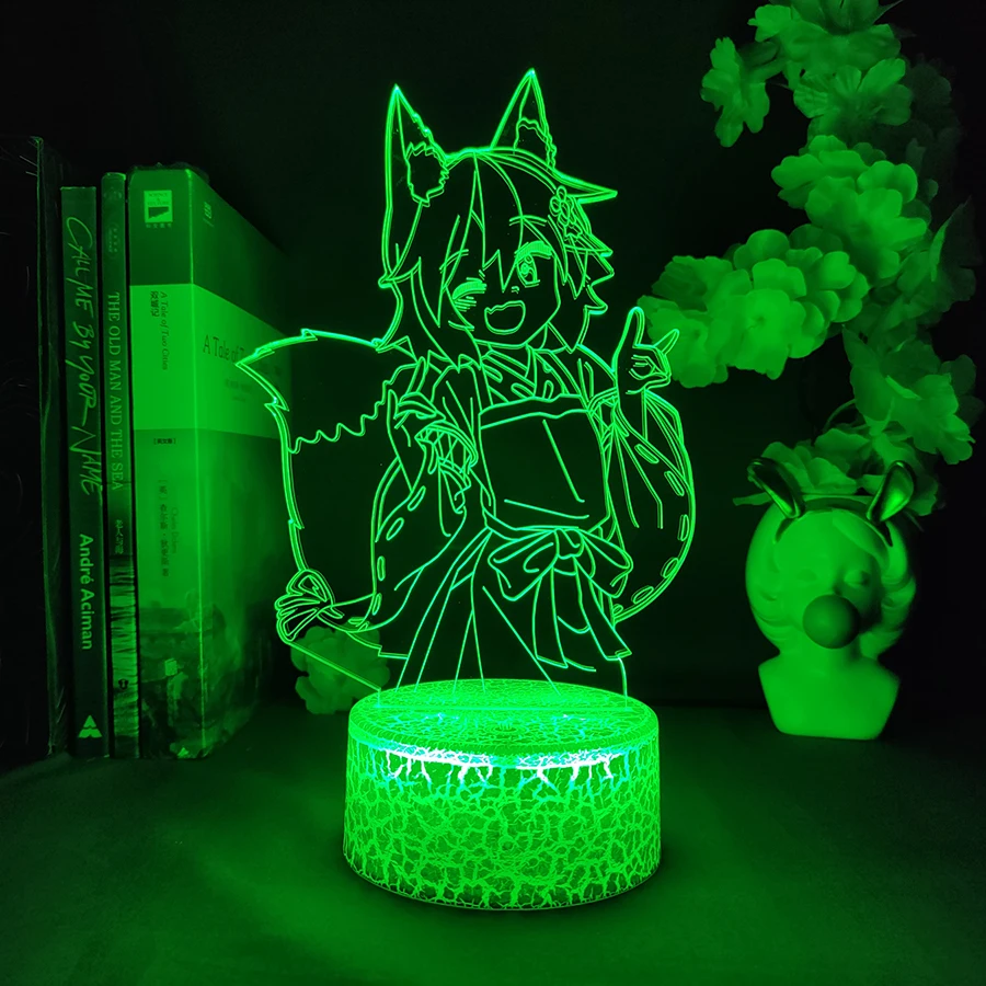 The Helpful Fox Senko Anime Lamp Led Light for Bedroom Decoration Birthday Gift Room Decor 3d Lamp Sewayaki Kitsune No Senko San