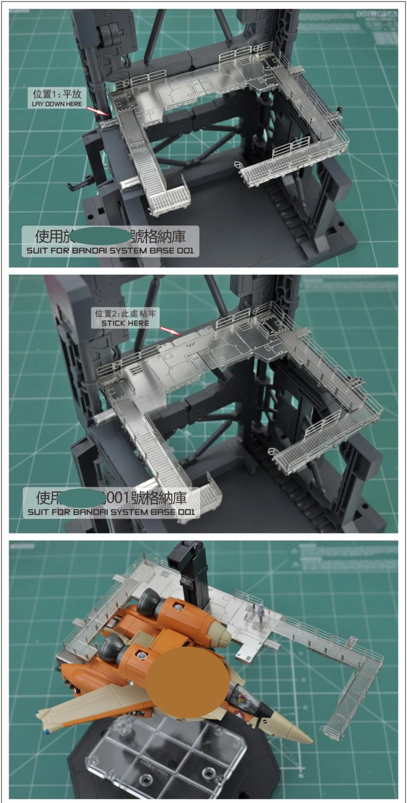 PE-Modellbausatz, Luftkanal, verbindbare Ausstellungsplatte, Hobby-Action-Basis, Hobby-Ausstellungsständer, Zubehör für Figuren HG RG BB 1/144 – Detail 13