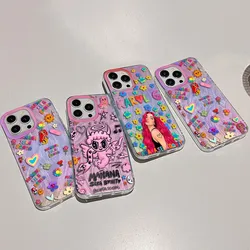 Fashion Karol G Manana Bichota Season New Phone Case for iPhone 16 15 14 Plus 13 12 11 Pro Max X Xs XR 8 7 Feather Texture Hard