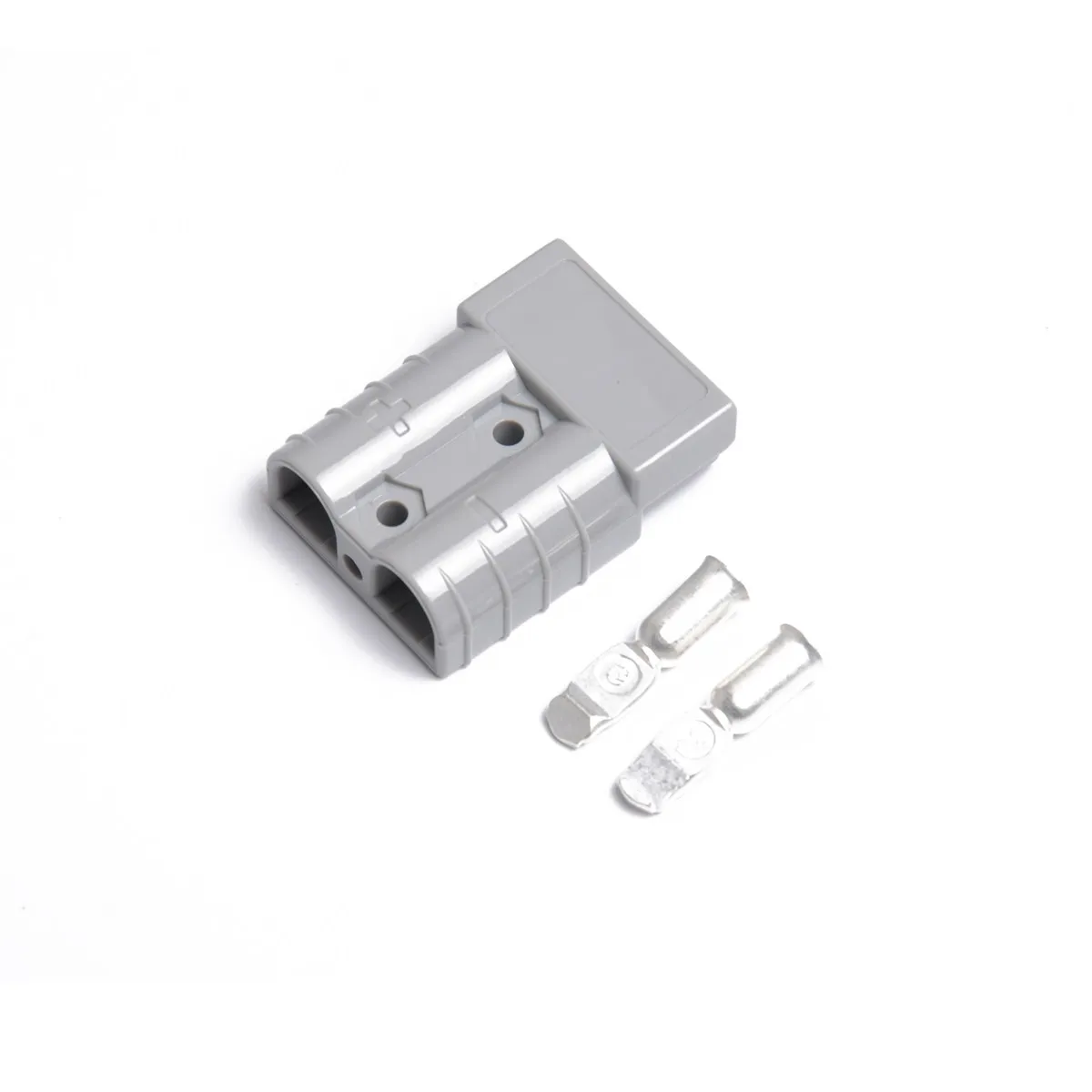 50A 600V Heavy Duty Quick Disconnect Battery Connector Pair Grey High Tension Spring Lock Weather Vibration Resistant for Solar