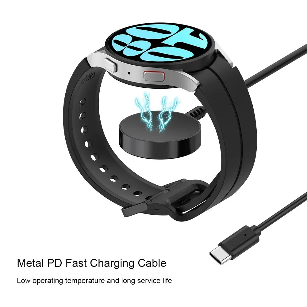 

Type-C/USB Charging Cable PD for Samsung Galaxy Watch 6 6classic /5 pro /4 Active 1/2 Fast Wireless Charger Dock Cord