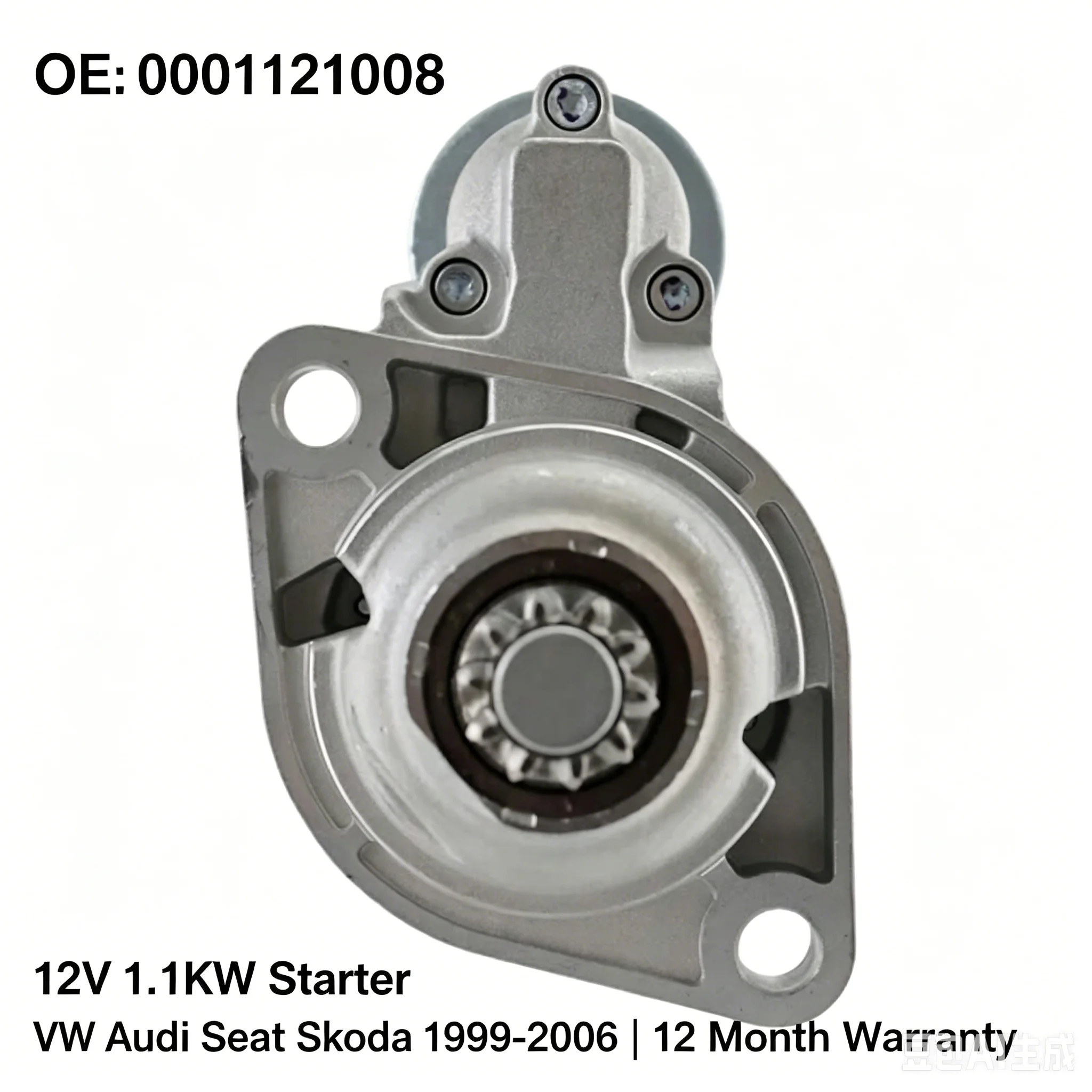 12V 1.1KW 10T Starter Motor OE 0001121008 for VW Audi Seat Skoda 02A911023L R95VW11000AC1