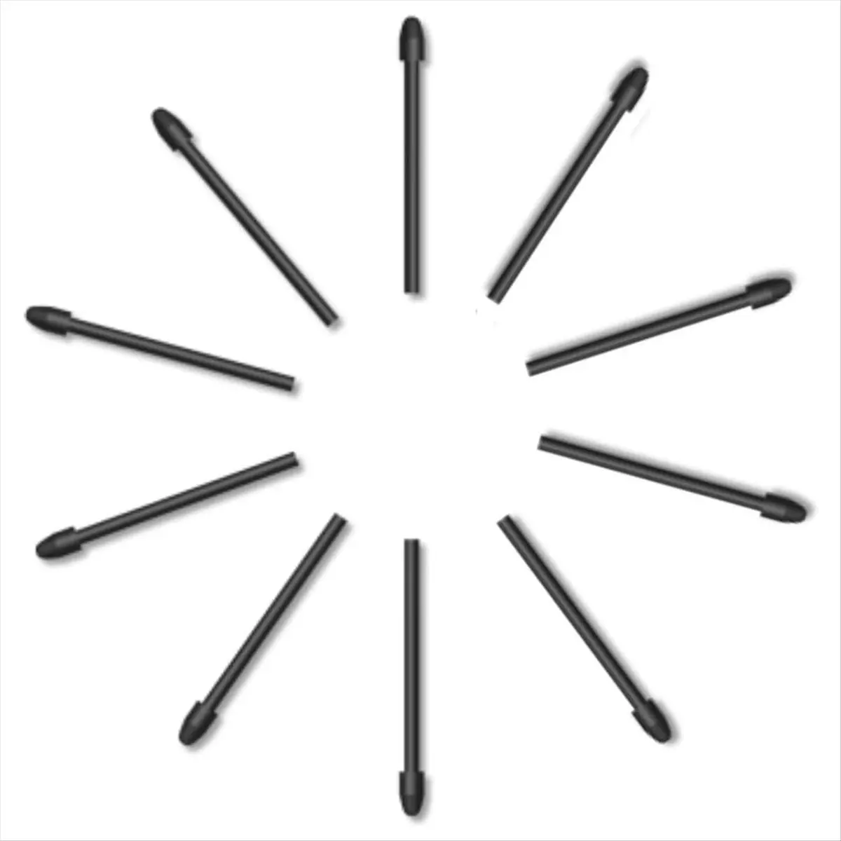 【LEISURE】10 Pack Replacement Nibs PN05A Compatible with Digital Pen Stylus PW517 for Pen Display Kamvas 12