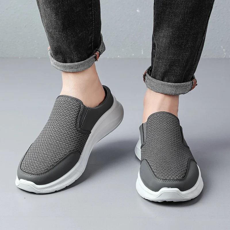 

Men's Shoes New Fashion Breathable Non-slip Wear-resistant Outdoor Casual Knit Mesh Slip-On Walking Sneakers