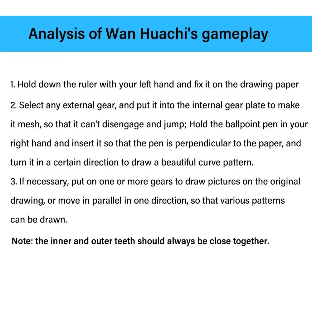 5/12/22PCS Durable Interlocking Gears Wheels Spirograph Plastic Special Shaped Geometric Ruler Stationery Drawing Ruler Kids