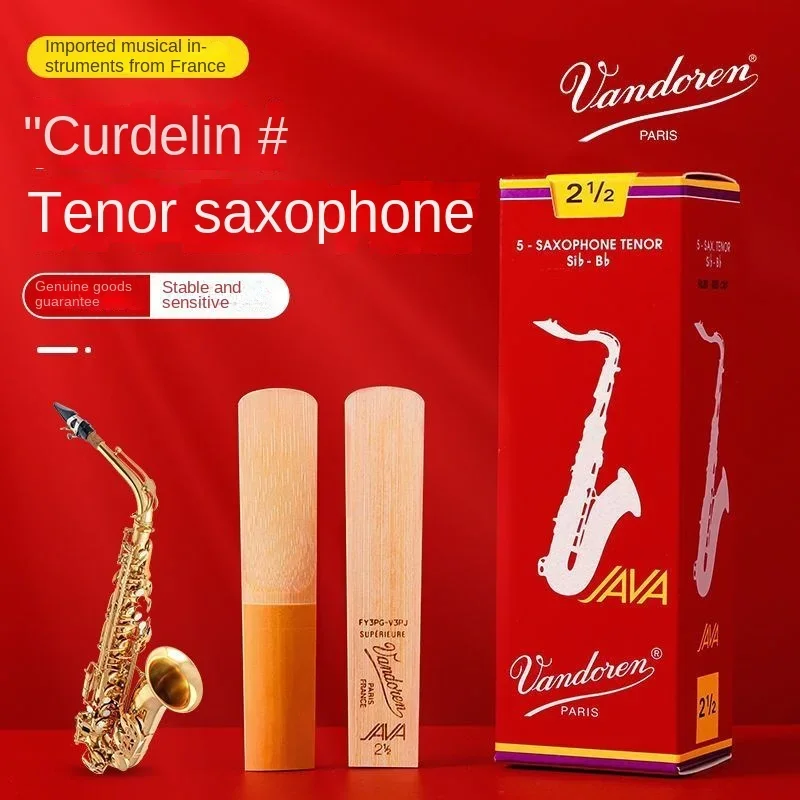 

Vandoren/Vendlin Reed JAVA Red Box, Tenor Saxophone Reed, Pop Jazz in B-flat